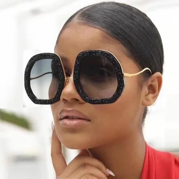 Luksuzni Retro Žensk Kvadratnih sončna Očala 2022 Predstavljeni Slavni Design Original sončna Očala Za Ženske, ki Sije Prevelik Odtenki UV400