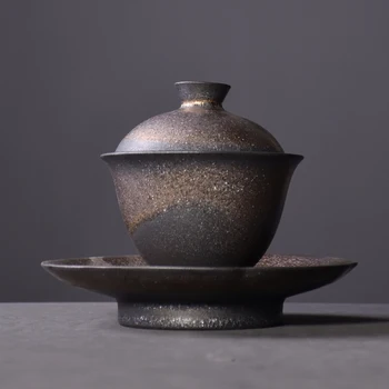 LUWU japonska keramična gaiwan teacup čajnik imetniki kitajski kung fu čaj določa drinkware 150 ml