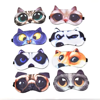 Luštna Mačka Pes Spi Masko Ustvarjalne Smešno Eyepatch Masko Spanja Srčkan Risanka Oči Kritje Potnih Oči Band Spalna Pomoči Nasumice