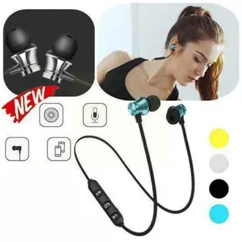 Magnetni Brezžične Bluetooth Slušalke Glasbe Vratu-vgrajena Slušalka Hrupa preklic Mikrofona S Slušalkami Slušalke S T6B1