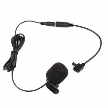 Mayitr Novo 3.5 mm Black Mini Clip-on Mikrofon 30Hz--15KHz + Adapter Kabel, Primeren Za Kamero GoPro Hero 3/3+ /4