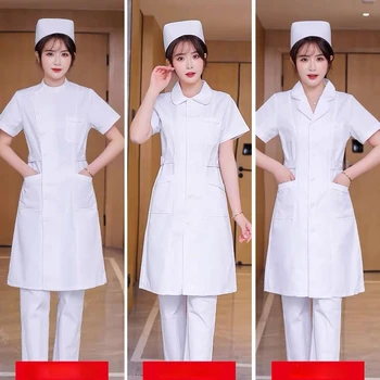 Medicinsko sestro, Zdravnika, Oblačila, ženska Moda in Ženske Lab Plašč Kratek Rokav Obleka z Dolgimi Rokavi Medicinske Enotna