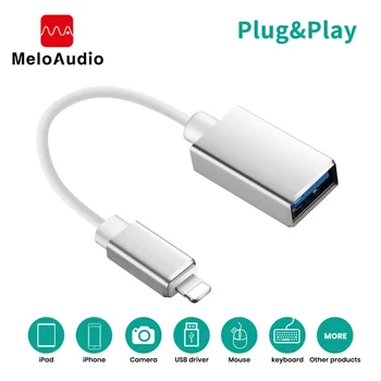 MeloAudio za Strele OTG Kabel iOS na USB Moški-Ženska za iPhone, iPad, iPod MIDI Električni Klavir Tipkovnico AMP DAC