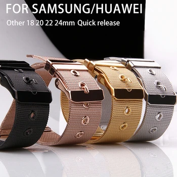 Milanese Očesa Kovinski Trak za Samsung Galaxy Watch 3 41mm 45mm band Watchband za Huawei Watch GT 2 Pro/46mm Pin Sponke Zapestnica