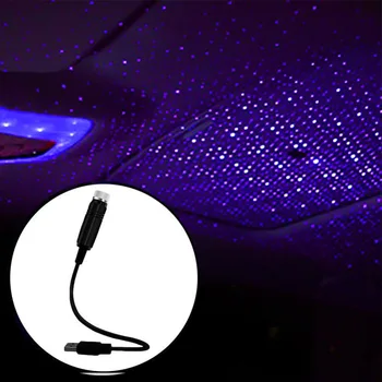 Mini LED Avto Streho Star Noč Svetlobni Projektor Vzdušje Galaxy Lučka USB Dekorativni Nastavljiv za Auto Streha Soba, Strop Dekor