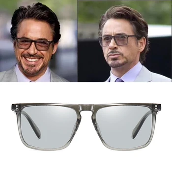 MIZHO Iron Man Nočna Vožnja sončna Očala Moških Anti-glare Barvne Night Vision Polarizirana sončna Očala Za Ženske Kvadratni Rumena Letnik