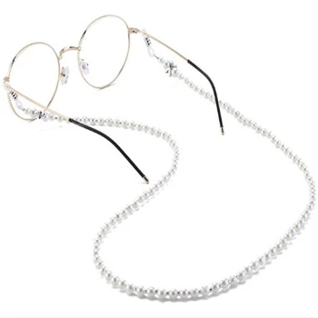 Moda za Ženske pearl Eyeglass Verige sončna Očala za Branje Beaded Očala Verige Eyewears Kabel Imetnik vratu traku Vrv 1pcs