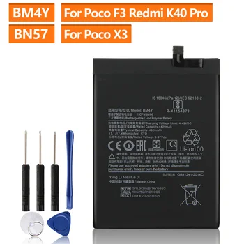 Nadomestna Baterija Za Xiaomi Poco X3 F3 Redmi K40 Pro+ K40 Pro BM4Y za Polnjenje Baterije Telefona
