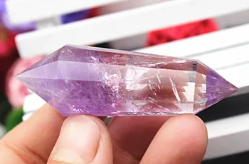 Naravni ametist 12 stranicami palico quartz crystal dvojni namen zdravljenja