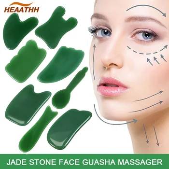 Naravni Jade Kamen Gua Sha Masaža Orodje za Strganje Odbor Massager za Telo Kožo Obraza Odstrani Gube Masažo se Sprostite Lepota Zdravje