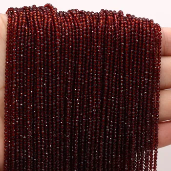 Naravni Kamen Spinel Temno Rdeča 2 mm Majhna Kroglica Za Nakit MakingDIYNecklace Zapestnica Pribor Zdravljenje Gemstone Čar Darilo 38 cm