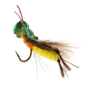 Naravno Ročno Kobilica Fly Fishing Lure Suhe Muhe, Plava Insektov Vaba z Visoko Ogljikovega Jekla Kavelj 2.8 cm/0,5 g