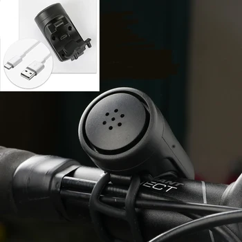 Nepremočljiva Kolo Elektronski Glasno Rog 120 DB Opozorilo Varnost Električna Kolesa Krmilo Alarm Zvoni Zvonec Anti-Theft Polnjenje prek kabla USB