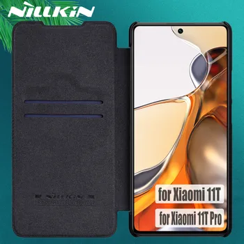 Nillkin Flip Primeru za Xiaomi Mi 11T Pro 5G Primeru Nilkin Mehko PU Usnje Poslovne Shockproof Pokrovček Reže za Kartico na Mi11T M11T 11 T
