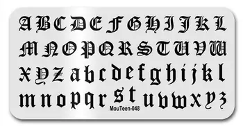  Nov Slog Posebne Gotske Črke Povzetek Pismo Nail Art Predlogo Gothic Simboli Nohtov Žig Ploščo #048