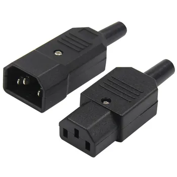 Novi Ceni na Debelo Črno IEC 320 C13 Ženski Plug Rewirable Napajalni Priključek 3pin Vtičnico 10A /250V