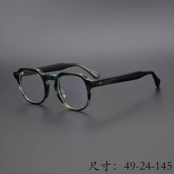 Novi, ki prihajajo Letnik Acetat nezakonitih eyeglass okvir 9536 ročno izdelani na Japonskem ženske in moške edinstven slog visoke kakovosti končana