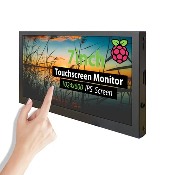 NOVO 10.1 7 palčni IPS Prenosni Monitor 1024x600 Dual Zvočniki Kapacitivni LCD Zaslon na Dotik, za Raspberry Pi Windows, Mac