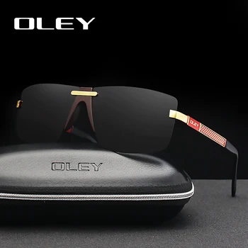 OLEY Moda za Moške brez okvirjev Polarizirana sončna Očala Klasičnih Pilotni Očala UV400 Gafas De Sol Y4909 Podporo po meri LOGO