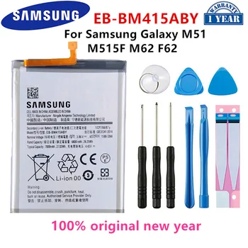 Originalni SAMSUNG EB-BM415ABY 7000mAh Nadomestna Baterija Za SAMSUNG Galaxy M51 M515F M62 F62 Mobilnega Telefona, Baterije+Orodja