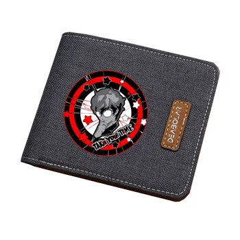 Otroci Kovanec Kartico Torbici Anime Persona 5 denarnice Moški ženske kratke tiskanje Platno denarnice najstnikov torbici