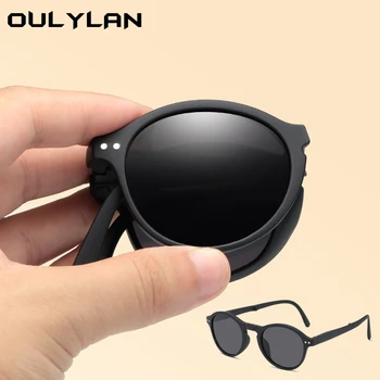 Oulylan Nove Ženske Okrogla sončna Očala 2022 Trendi Izdelka Črna UV400 Klasična Zložljiva Očala Moških Retro Ogledalo Rdeča Očala za Sonce