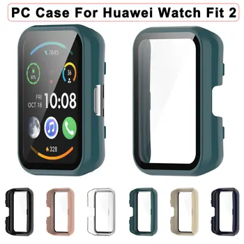 PC Gledanje Zaščitni ovitek Za Huawei Watch Fit 2 Fit2 Smartwatch Shockproof Plating Zaščitnik Shell /W Kaljeno Film