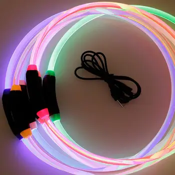 Pet Ovratnik Nastavljiv Polnjenje prek kabla USB Plastičnih LED Svetlobna Anti-izgubil Neckwear za Psa
