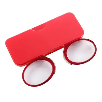 Prenosni Sponka za Nos Legless Presbyopic Očala za Branje Očala Mini Lupo Ultra Tanek Očala Ovalne z ohišjem +10 Do +35