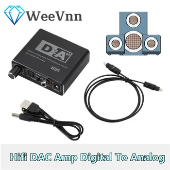 Prenosni Video DAC Amp Digitalno Analogni Avdio Pretvornik RCA 3,5 mm izhod za Slušalke Ojačevalnik Toslink Optični Koaksialni Izhod dac 24-bitno