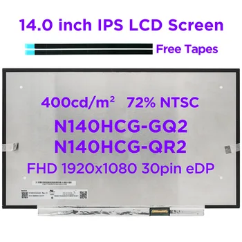 Prenosnik 14.0 LCD Zaslon Točno N140HCG-GQ2 N140HCG-GR2 Za Lenovo ThinkPad X1 Carbon 7. 8. Gen 400 nits 72% NTSC FHD 30pin eDP