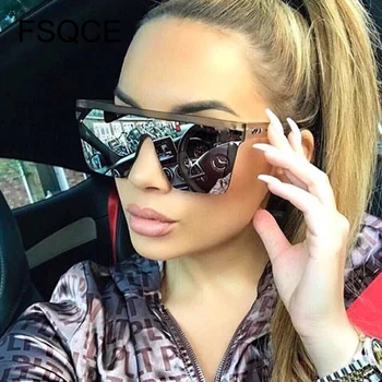 prevelik ravno top sončna očala ženske luksuzni 2019 edinstveno mens sončna očala blagovne znamke oblikovalec ščit sončna očala velikih kvadratnih odtenki