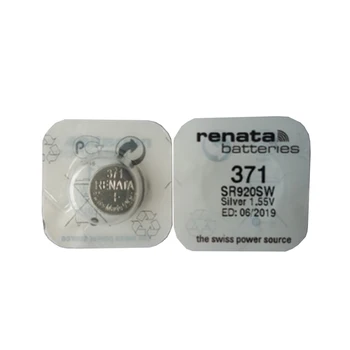 RENATA 2pcs Srebro Oksidne Watch baterije 371 SR920SW 920 1.55 V 100% 371 renata 920 baterije
