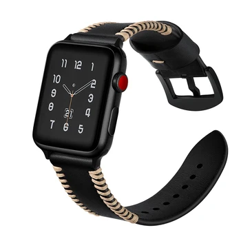 Retro Ročno pletene Vrvi pravo Usnje Pasu Za Apple Watch 38 mm 40 mm 42mm 44 41mm 45mm Watchband iWatch Band Serije 8 7 6 5 4 SE