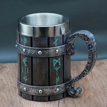 Retro Viking Pivo Skodelice Kave Skodelice 3D Železni Prestol Vrček iz Nerjavečega Jekla Smolo Kozarec Vina Vrč Bar Dekoracijo Darilo