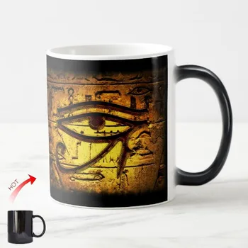 Retro Vintage Oči Horus Stari Egipčanski Morfij Kava Pivo Vrč Vina Tea Cup Classic Kulturno Umetniško Slikarstvo Darila Keramični