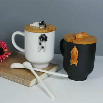 Risanka 3D Corgi francoski Buldog Skodelice Srčkan živali Kave Vrč Čaja, Vode Skodelice Mleka Limone Drinkware Nekaj Pokal Darilo Za Prijatelje
