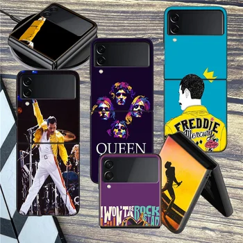 Rock, Funky Freddie Mercury Kraljica Za Telefon Samsung Ž Flip 3 4 Pokrov Shockproof Težko Galaxy Ž Flip 4 3 5G Primeru Luksuznih PC Lupini