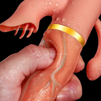 Ročni Thrusting Dildo, Vibrator za Ženske Klitoris Lizanje Igrača za Seks Odraslih Pralni Vaginalne Stimulacije Orodje Ženski Masturbator
