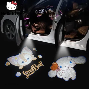 Sanrio Hello Kitty Cinnamoroll Risanka Samodejno Indukcijske Dobrodošli Lučka Vrata Svetlobe Avto Univerzalno Projekcija Vzdušje Svetlobe