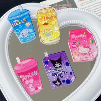 Sanrio Kitty Kuromi Moja Melodija Cinnamoroll Pom Pom Purin Akril Pijače Diy Pribor Risanka Telefon Primerih Obliži Sponke Za Lase