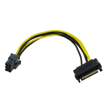 SATA Napajalni Kabel za riser card 15 Pin Za 6 Pin PCI EXPRESS, PCI-E, Sata, Grafika Prilagodilnik Pretvornika Video Kartice, Napajalni Kabel
