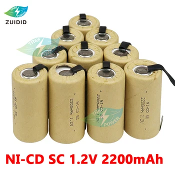 SC 1,2 V izvijač električni vrtalnik SC baterije 1,2 V 2200mah Sub C Ni-Cd polnilna baterija s power orodje za NiCd ne NiMh