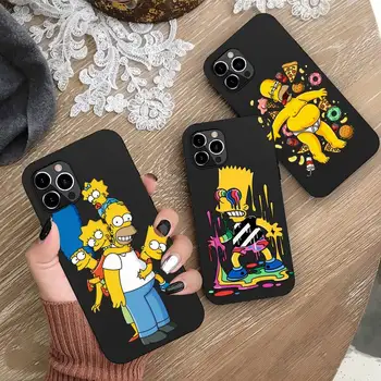Smešno Homer Simpsons Primeru Telefon za iphone 13 12 11 Pro Mini XS MAX 8 7 Plus X SE 2020 XR Silikonski Mehko pokrov