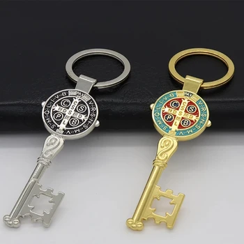Sveti Benedikt Tipko Obliko Kovine Moda Keychain Nakit Obesek Katoliške Krščanskih Verskih Obrti Keychain