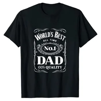 Svetovi Najboljše No. 1 Očka Očka Oče Darilo T-Shirt Družino Oblačila Mož Prisoten Izrekov Ponudbo Pisma Natisnjena Graphic Tee Vrhovi