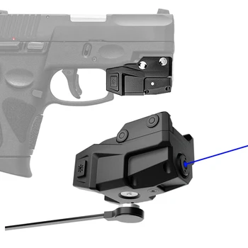 Taktično Glock 17 18 c 19 21 Taurus G2C CZ75 Modra Laserski kazalnik Pogled z Vgrajeno Baterijo za ponovno Polnjenje za samoobrambe, katerih Cilj