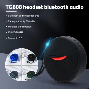 TG808 2 V 1 TWS Slušalke Mini Brezžični Bluetooth Zvočnik Subwoofer Stereo Soundbar Hands-Free Multi-Funkcijo FM Radio AUX TF