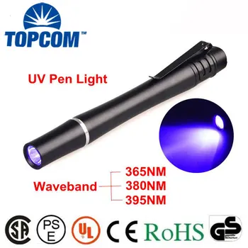 TopCom UV LED Pero Svetilka 395nM 380nM 365nM UV LED-Lučka Mini Valuti Detektor Denar Pregled UV LED ultravijolična Svetilka