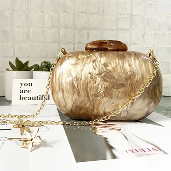 Trendy modni biserno akril messenger bag večerja sklopka vrečko svate torbici osebnost denarnice